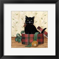 Framed Christmas Kitty IV