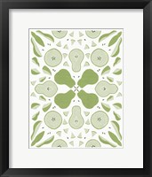 Framed Retro Pear Otomi Monotone