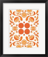 Framed Retro Orange Otomi