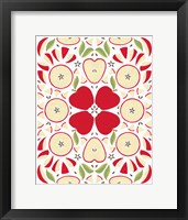 Retro Apple Otomi Framed Print