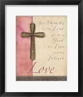 Words for Worship Love Framed Print