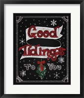 Christmas Chalkboard IV Framed Print