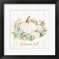 Framed Autumn Elegance I Gold Welcome Fall