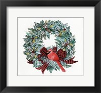 Framed Holiday Wreath I