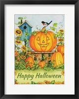 Framed Halloween Pumpkins Happy Halloween