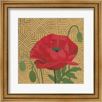 Framed 'Poppy with Pattern' border=