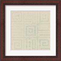 Framed 'Geometric Tone on Tone III' border=