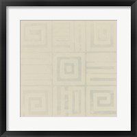 Framed 'Geometric Tone on Tone III' border=