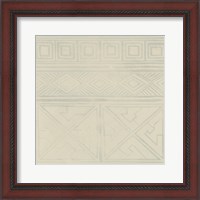 Framed 'Geometric Tone on Tone I' border=