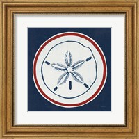 Framed 'Summer Shells I Nautical' border=