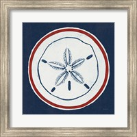 Framed 'Summer Shells I Nautical' border=