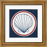 Framed 'Summer Shells II Nautical' border=