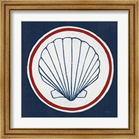 Framed 'Summer Shells II Nautical' border=