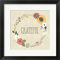 Autumn Garden Grateful Framed Print