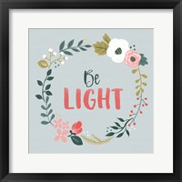 Wildflower Daydreams III Be Light Framed Print