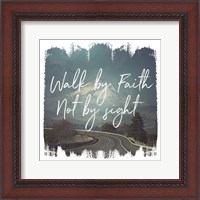 Framed 'Wild Wishes III Walk by Faith' border=