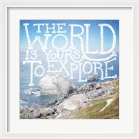 Framed 'Coastal Adventures IV' border=