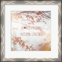 Framed 'Autumn Calling I' border=