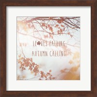 Framed 'Autumn Calling I' border=