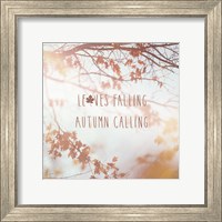 Framed 'Autumn Calling I' border=