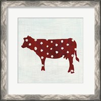 Framed 'Modern Americana Farm IV on White' border=