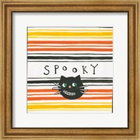 Framed 'Halloween Spooky Cat' border=