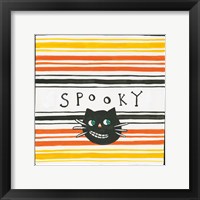 Framed 'Halloween Spooky Cat' border=