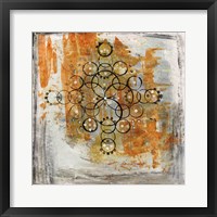 Saffron Mandala II Framed Print