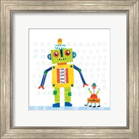 Framed 'Robot Party IV on Square Toys' border=