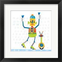 Robot Party I on Square Toys Framed Print