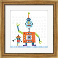 Framed 'Robot Party III on Square Toys' border=