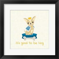 Framed Good Dogs Chihuahua on Linen