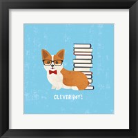 Framed Good Dogs Corgi