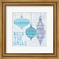 Framed 'Deck The Halls III' border=