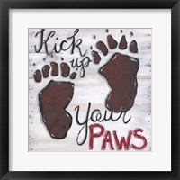 Framed 'Kick Up Your Paws' border=