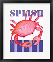 Splish Crab Framed Print