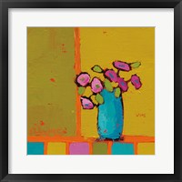 Framed Turquoise Vase