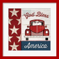 Framed 'God Bless America' border=