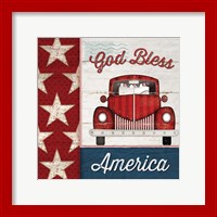 Framed 'God Bless America' border=