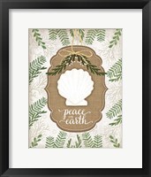 Coastal Christmas Peace Framed Print
