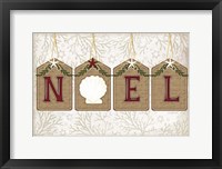 Coastal Christmas Noel Framed Print