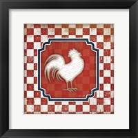 Red White and Blue Rooster XII Framed Print