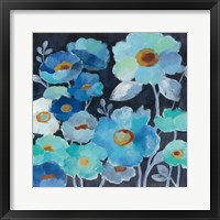 Indigo Flowers III Framed Print