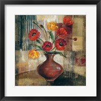 Poppies in a Copper Vase I Framed Print