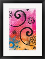 Warm Colors Florals Framed Print