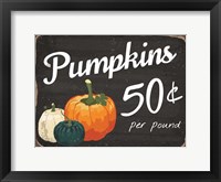 Pumpkins 50 Cents Framed Print