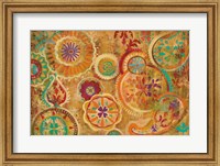 Framed Contemporary Paisley Eggplant