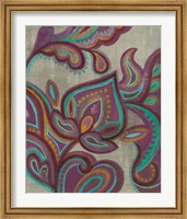 Framed Bohemian Paisley II Aubergine