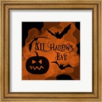 Framed 'All Hallows Eve Pumpkin' border=