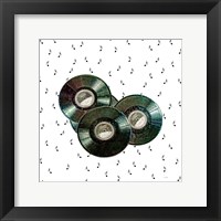 Vintage Records Framed Print